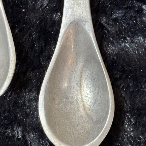 Hand-Forged Aluminum Salad Serving Set - Fork & Spoon Textured Finish Durable - Picture 3 of 6